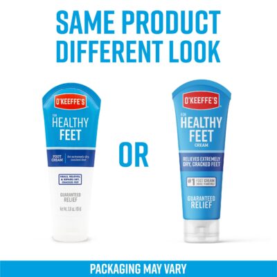 O'Keeffe's for Healthy Feet Foot Cream, Guaranteed Relief for Extremely Dry, Cracked Feet, Clinically Proven to Instantly Boost Moisture Levels, 3.0 Ounce Tube, (Pack of 1) - Image 6