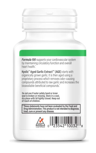 Kyolic Aged Garlic Extract Formula 100, Original Cardiovascular, 200 Tablets (Packaging May Vary) - Image 2