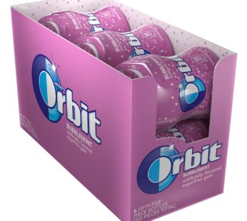 Orbit Bubble Gum Cups, Bubble Mint, 55 pieces bottle, 4-Count