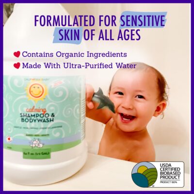 California Baby Calming Lavender Shampoo and Body Wash | 100% Plant-Based (USDA Certified) | Hypoallergenic Baby Soap for Dry, Sensitive Skin | 562 mL / 19 fl. oz. - Image 5