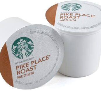 Starbucks Coffee K-Cup Pods, Pike Place Roast Medium Roast Coffee, 24 CT K-Cups/Box (Pack of 2 Boxes)