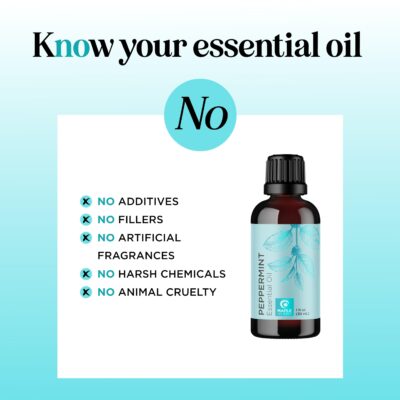 Peppermint Essential Oil for Diffuser Aromatherapy - 100% Pure Peppermint Oil for Hair Skin and Nails Plus Undiluted Refreshing Aromatherapy Essential Oil for Diffusers Baths and Topical Uses 1oz - Image 6