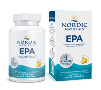 Nordic Naturals EPA, Lemon – 60 Soft Gels – 1210 mg Omega-3 – High-Intensity EPA Formula for Positive Mood, Heart Health & Healthy Immunity – 30 Servings