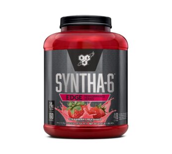 BSN SYNTHA-6 EDGE Protein Powder, with Hydrolyzed Whey, Micellar Casein, Milk Protein Isolate, Low Sugar, 24g Protein, Strawberry Milkshake, 48 Servings