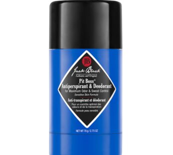 Jack Black Pit Boss Men?s Deodorant, 2.75 oz ? Antiperspirant & Deodorant, Sensitive Skin Formula, Maximum Odor & Sweat Control, Long-Lasting Protection