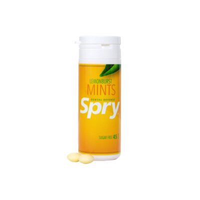 Spry Xylitol Lemon Burst Mints Sugar Free Candy - Breath Mints That Promote Oral Health, Dry Mouth Mints That Increase Saliva Production, Stop Bad Breath, 45 Count (Pack of 1) - Image 2