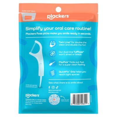 Plackers Twin-Line Dental Floss Picks, 75 Count (Pack of 4) - Image 5