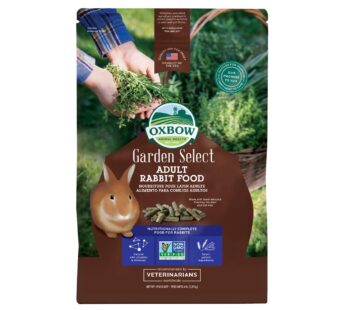 Oxbow Animal Health Garden Select Adult Rabbit Food, Garden-Inspired Recipe for Adult Rabbits, No Soy or Wheat, Non-GMO, Made in The USA, 4 Pound Bag
