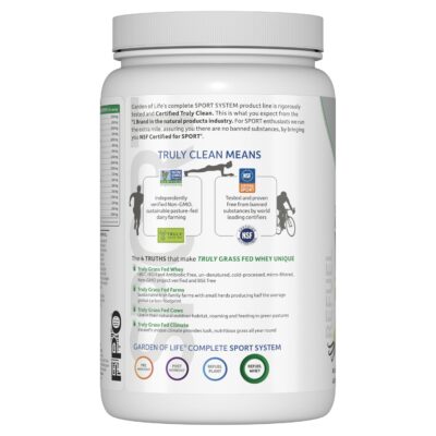 Garden of Life SPORT Whey Protein Powder Vanilla., Premium Grass Fed Whey Protein Isolate plus Probiotics for Immune System Health, 24g Protein, Non GMO, Gluten Free., Cold Processed - 20 Servings - Image 8