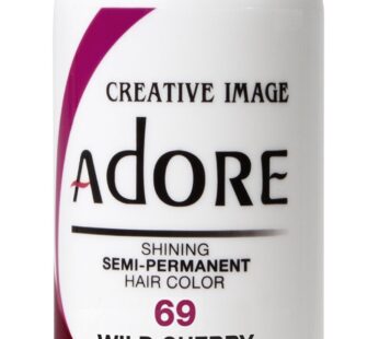 Adore Semi Permanent Hair Color – Vegan and Cruelty-Free Red Hair Dye – 4 Fl Oz – 069 Wild Cherry (Pack of 1)