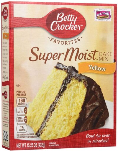 Betty Crocker Super Moist Yellow Cake Mix, 15.25 oz, 2 pk