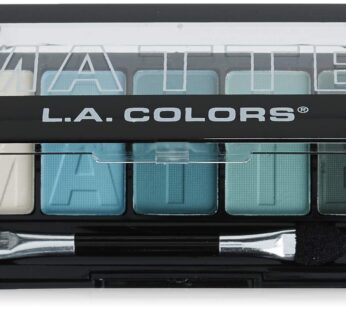 L.A. Colors 5 Color Matte Eyeshadow, Teal Argyle, 0.25 Oz