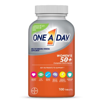 One A Day Women?s 50+ Multivitamins, Multivitamin for Women with Vitamin A, C, D, E and Zinc for Immune Health Support*, Calcium & more, 100 count