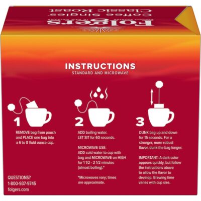 Folgers Coffee Singles (19 per box) - Image 3