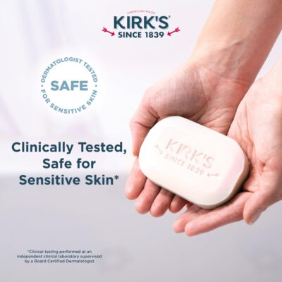 Kirk's Castile Bar Soap for Men, Women & Children - Made With Premium Coconut Oil, Sensitive Skin Formula, Vegan, Non GMO, Original Fresh Scent, 4 oz. Bars, 6 Pack - Image 4