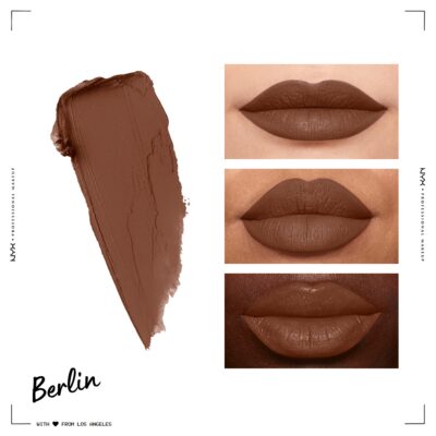 NYX PROFESSIONAL MAKEUP Soft Matte Lip Cream, Lightweight Liquid Lipstick - Berlin (Medium Warm Brown) - Image 5