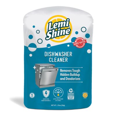 Lemi Shine Natural Dishwasher Cleaner - Dishwasher Cleaner and Deodorizer Powered by Citric Acid and a Natural Fresh Lemon Scent (1 Count)