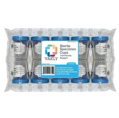 Sterile Specimen Cups Individually Bagged with Lids [10 Count] 4 oz Clear Urine Collection Cup with Leak Proof Screw On Covers - 4.5 Compacity Specimens Jar ? for Safe Pee, Stool, Semen Sample Testing - Image 8