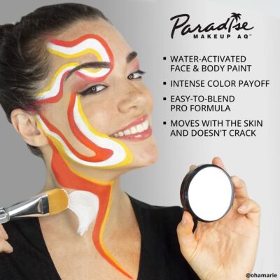 Mehron Makeup Paradise Makeup AQ Pro Size | Stage & Screen, Face & Body Painting, Special FX, Beauty, Cosplay, and Halloween | Water Activated Face Paint & Body Paint 1.4 oz (40 g) (Felou) - Image 4