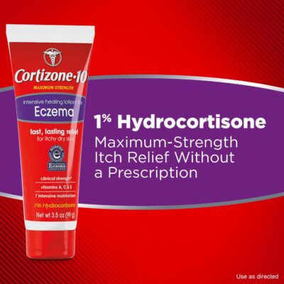 Cortizone 10 Maximum Strength Intensive Healing Lotion for Eczema, 1% Hydrocortisone, 3.5 oz. - Image 6