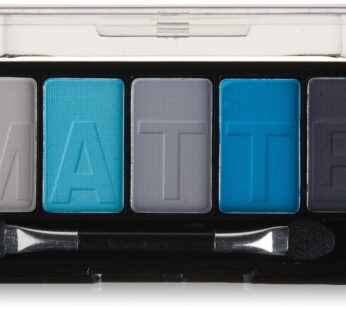 L.A. COLORS 5 Color Matte Eyeshadow, Blue Denim, 0.25 oz Powder