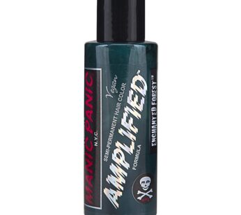 MANIC PANIC Enchanted Forest Hair Color – Amplified – Semi-Permanent Hair Dye – Deep, Teal Green With Blue Undertones For Dark & Light Hair, Vegan, PPD & Ammonia-Free, For Coloring Hair on Men & Women
