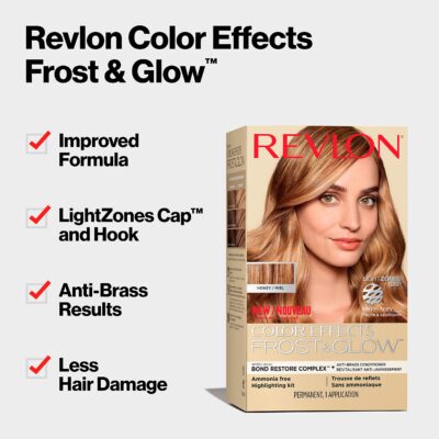 Revlon Permanent Hair Color, Permanent Hair Dye, Color Effects Highlighting Kit, Ammonia Free & Paraben Free, 30 Honey, 8 Oz, (Pack of 1) - Image 2