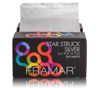 Framar Star Struck Silver Pop Up Hair Foil, Aluminum Foil Sheet, Hair Foils For Highlighting – 500 Foil Sheets