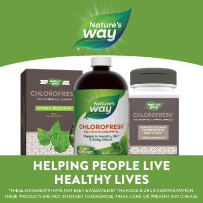 Nature's Way Chlorofresh, Liquid Chlorophyll, Supports Healthy Skin & Body Detox*, Internal Deodorant*, Mint Flavored, 16 Fl. Oz (Packaging May Vary) - Image 7