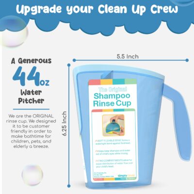 Shampoo Rinse Cup for Kids | Baby Bath Pail | Tear Free Baby Rinser Pail - Three Color Choices - Image 6