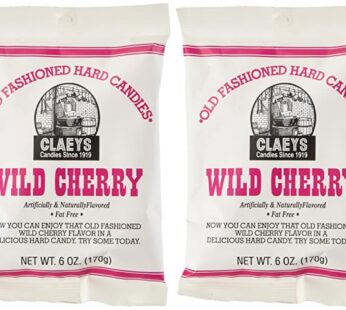 Claey’s Old Fashioned Hard Candy Wild Cherry Pack of 6