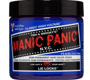 MANIC PANIC Lie Locks Hair Dye ? Classic High Voltage – Semi Permanent Hair Color – Cool Medium Indigo Blue Shade – Vegan, PPD & Ammonia-Free – For Coloring Hair on Men & Women