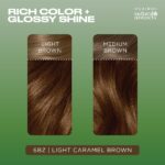 Clairol Natural Instincts Demi-Permanent Hair Dye, 6BZ Light Caramel Brown Hair Color, Pack of 3 - Image 4