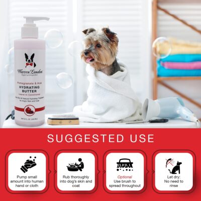 Warren London - Hydrating Butter For Dogs Skin & Coat,8 Oz,Pomegranate & Acai - Image 3