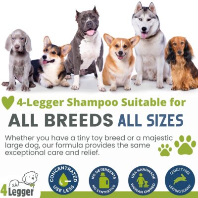 4-Legger Certified Organic Dog Shampoo - All Natural and Hypoallergenic with Aloe and Lemongrass, Soothing for Normal, Dry, Itchy or Allergy Sensitive Skin - Biodegradable - Made in USA - 16 oz - Image 7