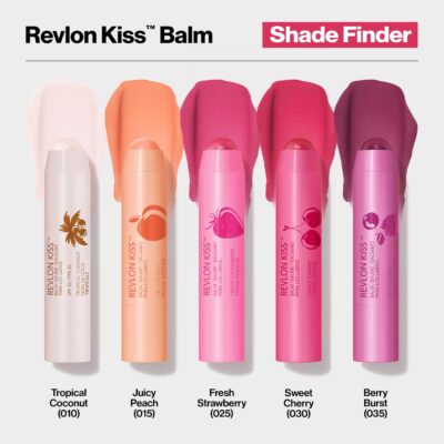 Revlon Lip Balm, Kiss Tinted Lip Balm, Face Makeup with Lasting Hydration, SPF 20, Infused with Natural Fruit Oils, 015 Juicy Peach, 0.09 Oz - Image 6