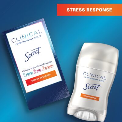 Secret Clinical Strength Antiperspirant and Deodorant for Women Invisible Solid Stress Response, White, 1.6 Oz (Pack of 3) - Image 4