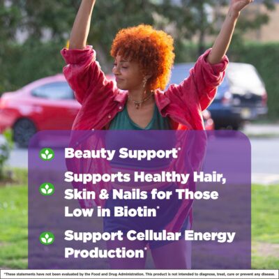 Natrol Beauty Biotin 10,000mcg Vitamins for Beauty, 100 Tablets, 100 Day Supply - Image 4