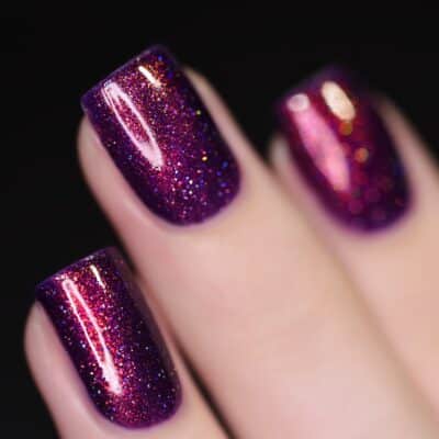 ILNP Ava - Vivid Violet Holographic Nail Polish - Image 4