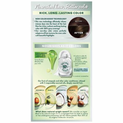 Garnier Hair Color Nutrisse Nourishing Creme, 33 Darkest Golden Brown (Caramel Fudge) Permanent Hair Dye, 1 Count (Packaging May Vary) - Image 3