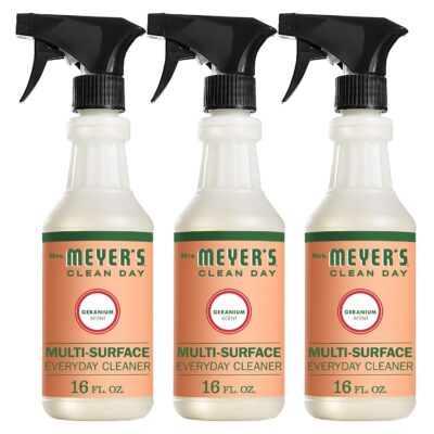 Mrs. Meyer?s Clean Day Multi-Surface Everyday Cleaner, Geranium Scent, 16 ounce bottle (Pack of 3)