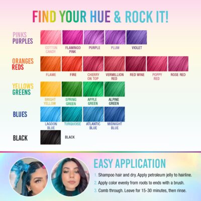 Punky Semi Permanent Conditioning Hair Color, Vegan, PPD and Paraben Free, may last for 5-40 washes, 3.5oz, Turquoise - Image 6
