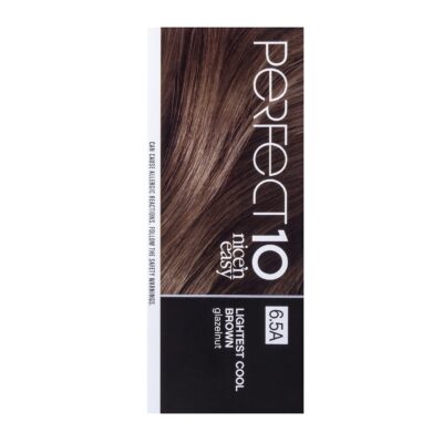Clairol Nice'n Easy Perfect 10 Permanent Hair Dye, 6.5A Lightest Cool Brown Hair Color, Pack of 2 - Image 6