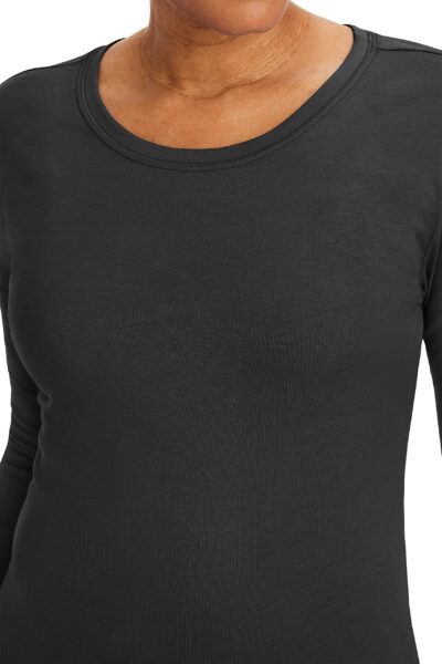 Healing Hands Women's Underscrub Soft Knit Melissa Longsleeve Scrub Tee with Breathable & Easy Care Fabric 5047, XS, Black - Image 5