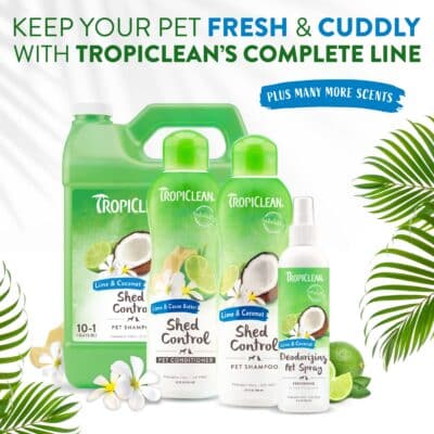 TropiClean Lime & Cocoa Butter Shedding Control Dog Conditioner| Pet Conditioner Derived from Natural Ingredients | Cat Friendly | Made in USA | 20 oz - Image 7