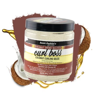 Aunt Jackie's Coconut Cr?me Recipes Curl Boss Coconut Curling Hair Gel for Naural Curls, Coils and Waves, 15 oz - Image 2