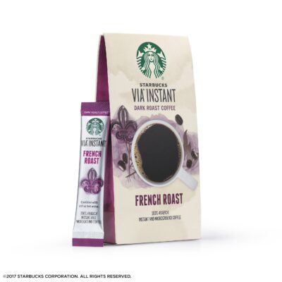 Starbucks VIA Instant Coffee Dark Roast Packets ? French Roast ? 1 box (8 packets) - Image 2