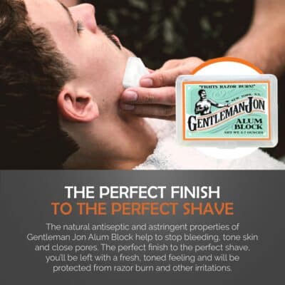 Gentleman Jon 3.7 Ounce Alum Block in Plastic Case | Upgrade Your Shave - Soothing Aftershave Solution for Shaving Razor Burn Relief - Travel Friendly Durable Plastic Case Included - Image 4