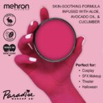Mehron Makeup Paradise Makeup AQ Pro Size | Stage & Screen, Face & Body Painting, Special FX, Beauty, Cosplay, and Halloween | Water Activated Face Paint & Body Paint 1.4 oz (40 g) (Dark Pink) - Image 2