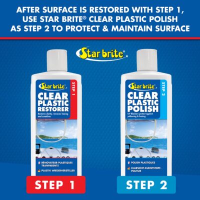 STAR BRITE Clear Plastic Restorer - Step 1 - Ultimate Solution for Restoring Shine & Clarity to Acrylic, Polycarbonate & Plastic Surfaces (087208) - Image 4